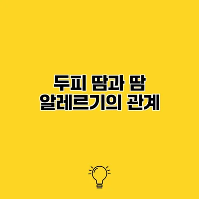 두피 땀과 땀 알레르기의 관계